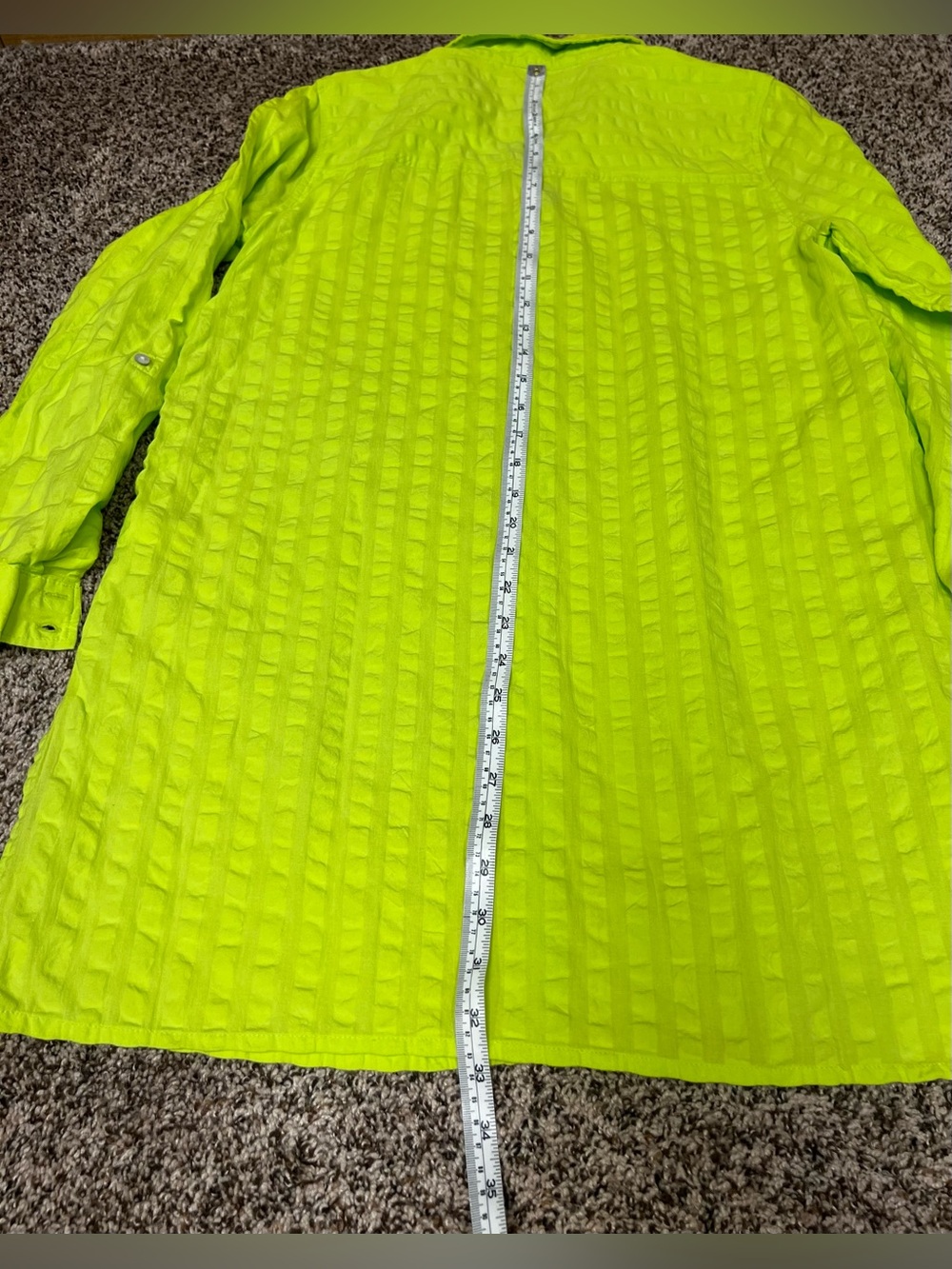 New Sigrid Olsen Lime Green 100% cotton tunic Size M - Picture 10 of 10